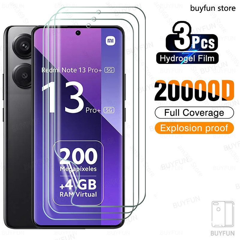 3PCS For Xiaomi Redmi Note 13 Pro Plus Note13 Pro+ 13Pro 4G 5G Full Cover Hydrogel Soft Film Screen Protector Protective film