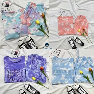 ชุดนอนเซ็ท2ชิ้น กางเกงขายาว ชุดนอนเสื้อแขนสั้น