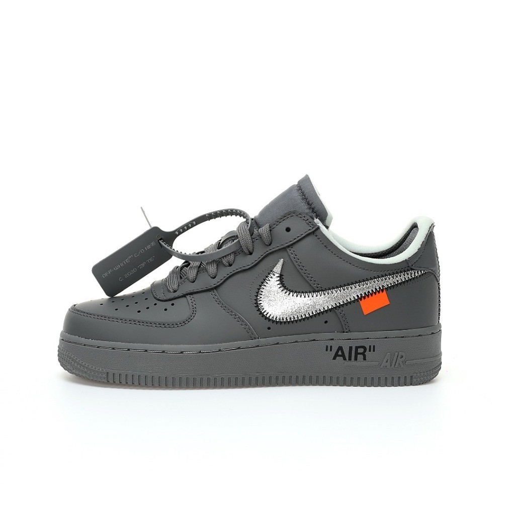 Off-White x Nike Air Force 1 Low07"Ghost Grey" องเท้าผ้าใบ รองเท้า nike DX1419-500 สบาย ๆ
