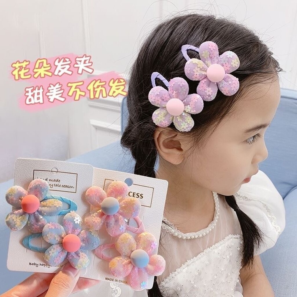 123พร้อม🥇กิ๊บติดดอกไม้ เซต 2 ชิ้น น่ารัก สดใส สำหรับเด็กผู้หญิง