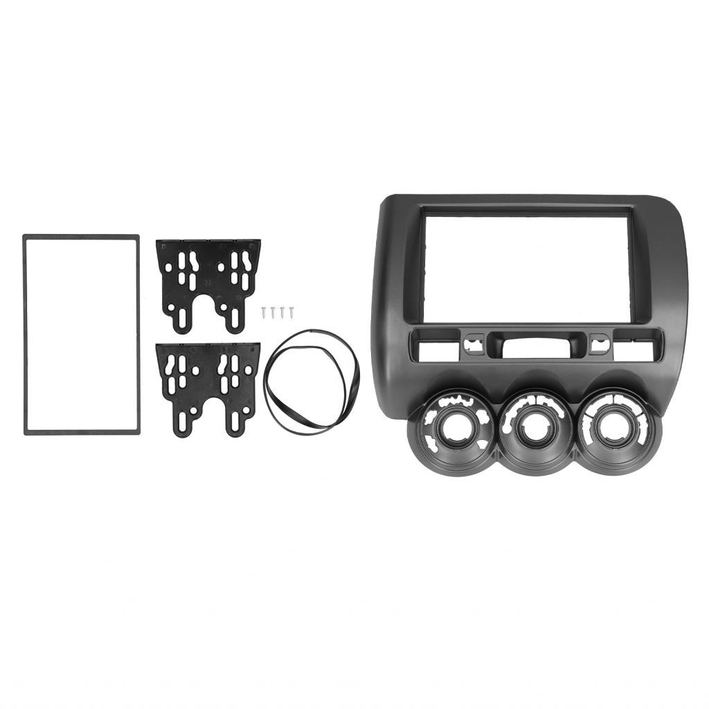 2Din Stereo Radio Fascia DVD Audio Navigation Frame for Honda Fit/Jazz 2002-2008 Manual AC RHD Trim