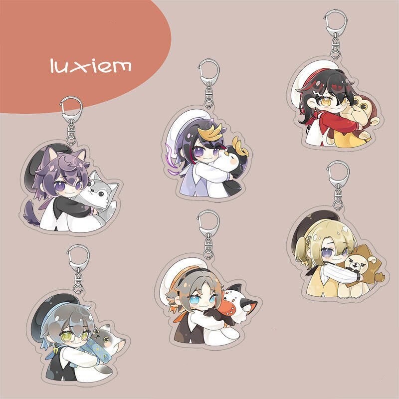 Vtuber Nijisanji อะนิเมะพวงกุญแจผู้หญิง Luxiem Mysta Ike Vox Shu Luca Shoto Key Chain Man อะคริลิค