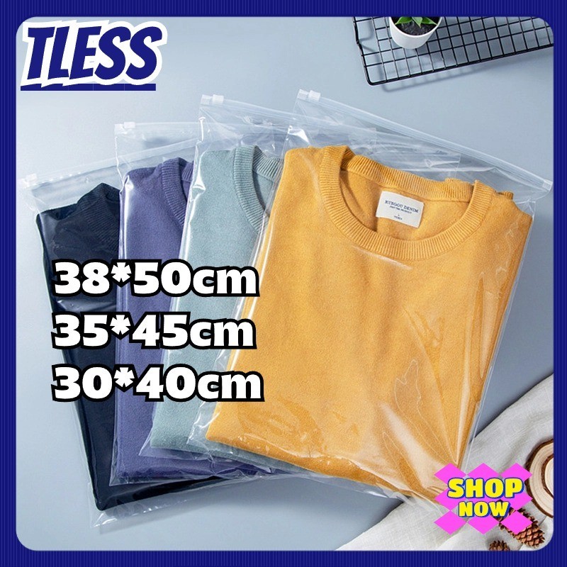 ถุงเก็บเสื้อผ้าแบบใส ซิปล็อคเก็บของ จำนวน50ใบ/10ใบ
