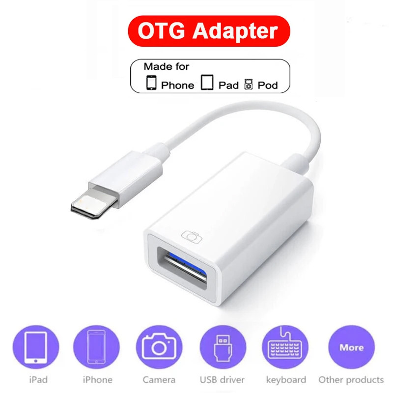USB 3.0 Otg Adapter CableสำหรับIp 15 14 13 12 11 Pro Max Xr 7 8 Plus Usbกล้องอะแดปเตอร์แปลงสายสำหรับI // Pad