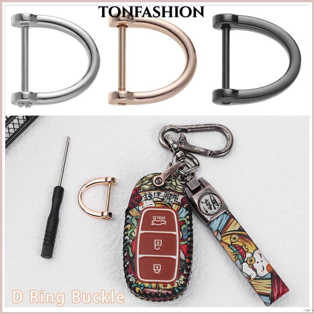 Tonfashion แหวนหัวเข็มขัดโลหะ รูปตัว D ถอดออกได้ สําหรับทํางานฝีมือ