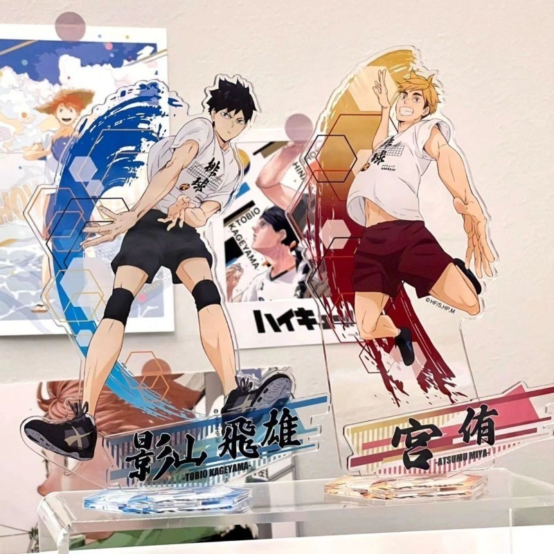 สแตนดี้อะคริลิค รูปการ์ตูนอนิเมะ Miya Atsumu Tobio Kageyama Haikyuu เหมาะกับของขวัญ สําหรับตกแต่งห้อง
