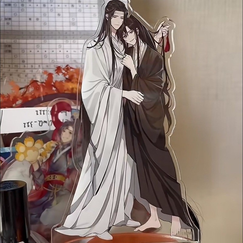 Mo Dao Zu Shi Danmei สแตนดี้อะคริลิค ลายการ์ตูนอนิเมะ MDZS Lan Wangji Wei Wuxian อุปกรณ์เสริม สําหรับตกแต่งโต๊ะโชว์