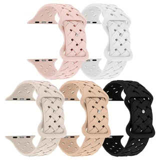 สายนาฬิกาข้อมือซิลิโคน ระบายอากาศ สําหรับ Apple Watch 44/40/45/49 มม. 41 มม. 42 มม. iwatch series 10 11 8 9 7 se 4 5 6 ultra