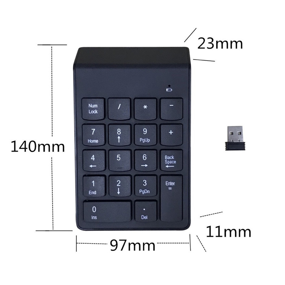 ไร้สาย 2.4G USB Number Pad Numpad Number คีย์บอร์ด ABS สําหรับแล็ปท็อปเดสก์ท็อป