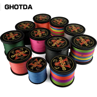 GHOTDA 1000/500/300/100M 8 Strands 4 Strands Braid PE สายตกปลา Smooth Multifilament สายตกปลา 8/4 สานตกปลาสายถัก tali mancing