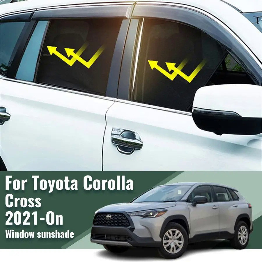 ม่านบังแดดแม่เหล็ก ด้านหน้า และหลัง สําหรับ Toyota Corolla Cross 2020 2021 2022 2023 2024
