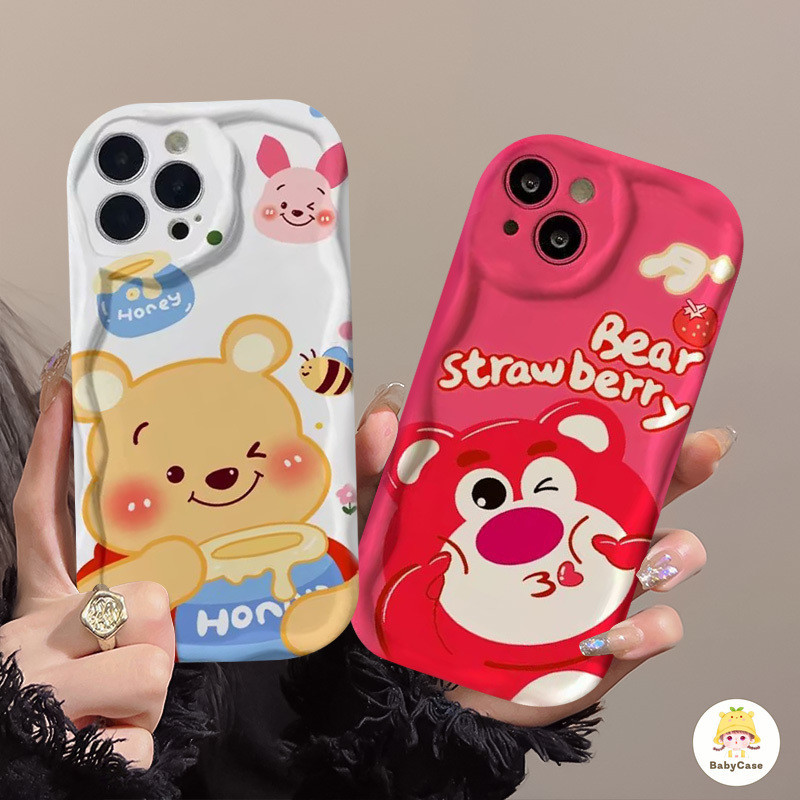 เคสโทรศัพท์ลายการ์ตูนหมีวินนี่เดอะพูห์น่ารักใช้ได้กับ iPhone 11 15 13 12 14 Pro Max 7Plus XR 7 8 Plus X XS Max 13 mini