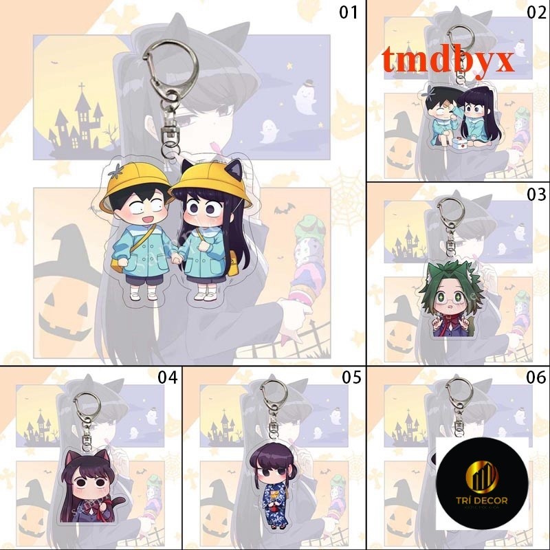 การ์ตูนน่ารัก Komi Can T Communicate Komi Shoko และ Tadano Hitohito พวงกุญแจโมเดล