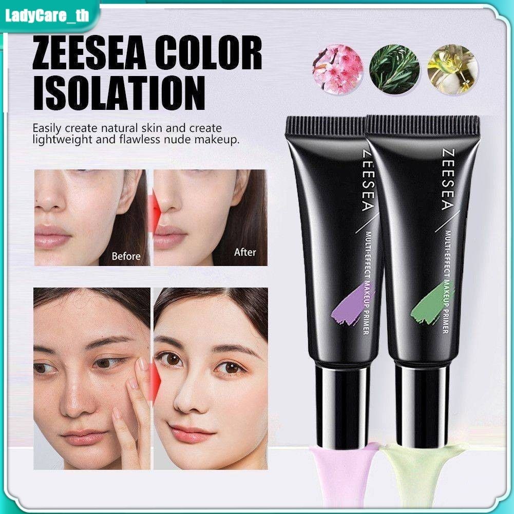 Zeesea Base Isolation Cream Face Primer Make Up Whitening Moisturizing Brightening คอนซีลเลอร์ Oil Control Tone-up Cream 3 สี 10g ขนาดเล็ก LadyCare