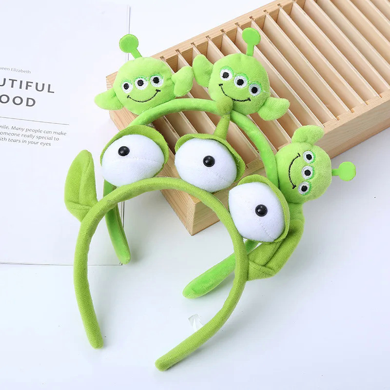 ที่คาดผม ลายการ์ตูนดิสนีย์ เอเลี่ยน Toy Story ตลก สามตา สีเขียว ของขวัญ สําหรับเด็กผู้หญิง