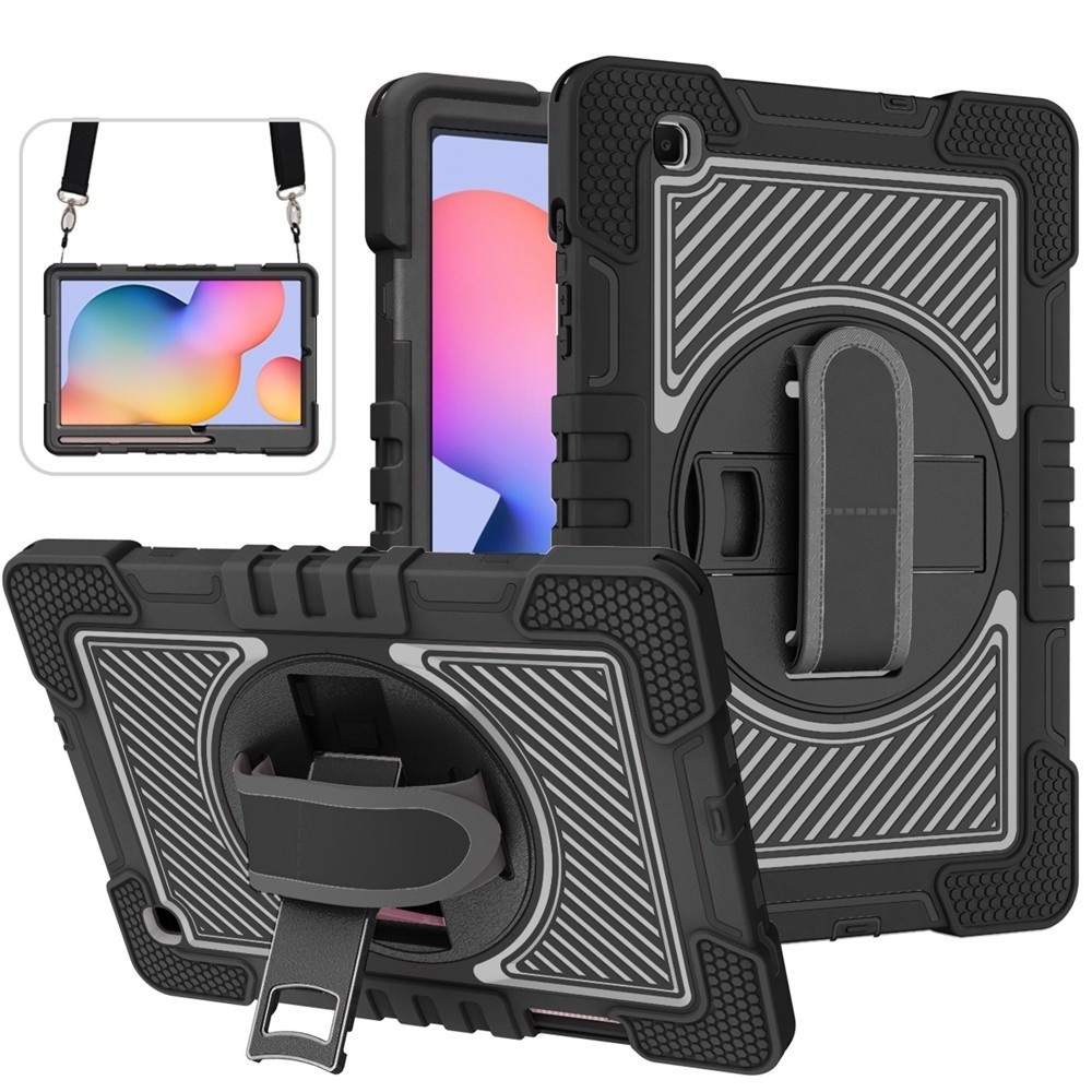 SAMSUNG สําหรับSamsung Galaxy Tab S6 Lite 10.4 นิ้ว 2020 2022 2024 SM-P610 SM-P613 SM-P615 SM-P619 SM-P620 SM-P625 กรณีเด็กปลอดภัยกันกระแทกมือสายคล้องไหล่ขาตั้งฝาครอบแท็บเล็ตปลอก