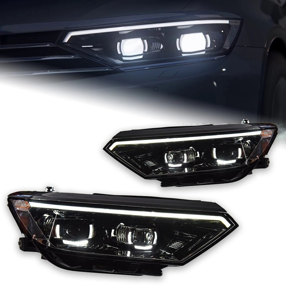 Car Styling Head Lamp for VW Passat B8 LED Headlight Projector Lens 2015-2019 Magotan Angel Eye Head