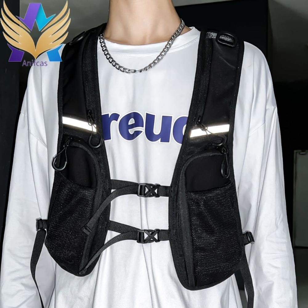กระเป๋าคาดอก เสื้อกั๊ก น้ําหนักเบา สําหรับขี่จักรยาน วิ่ง