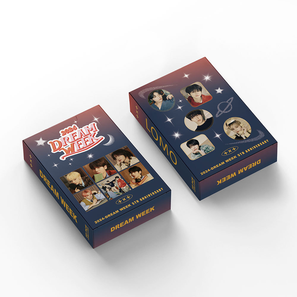 55pcs/box TX-T Dream Week Lomo Cards 5th Anniversary Photocards Soobin Yeonjun Beomgyu Taehyun Hueningkai Postcards On Sale JY