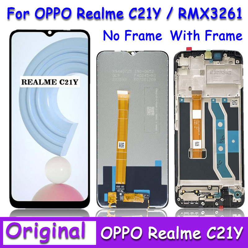 6.5 "สําหรับOppo Realme C21Y RMX3261 จอแสดงผลLCD Touch ScreenสําหรับOppo C21Y RMX3263 เปลี่ยนLCD