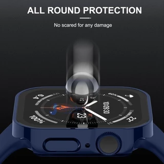 ฝาครอบกระจกนิรภัย 2 in 1 สำหรับ Apple Watch Ultra/SE 3 2 49mm IWatch 40mm 41 44mm 45 46mm Series 11 10 9 8 7 6 5 4 3