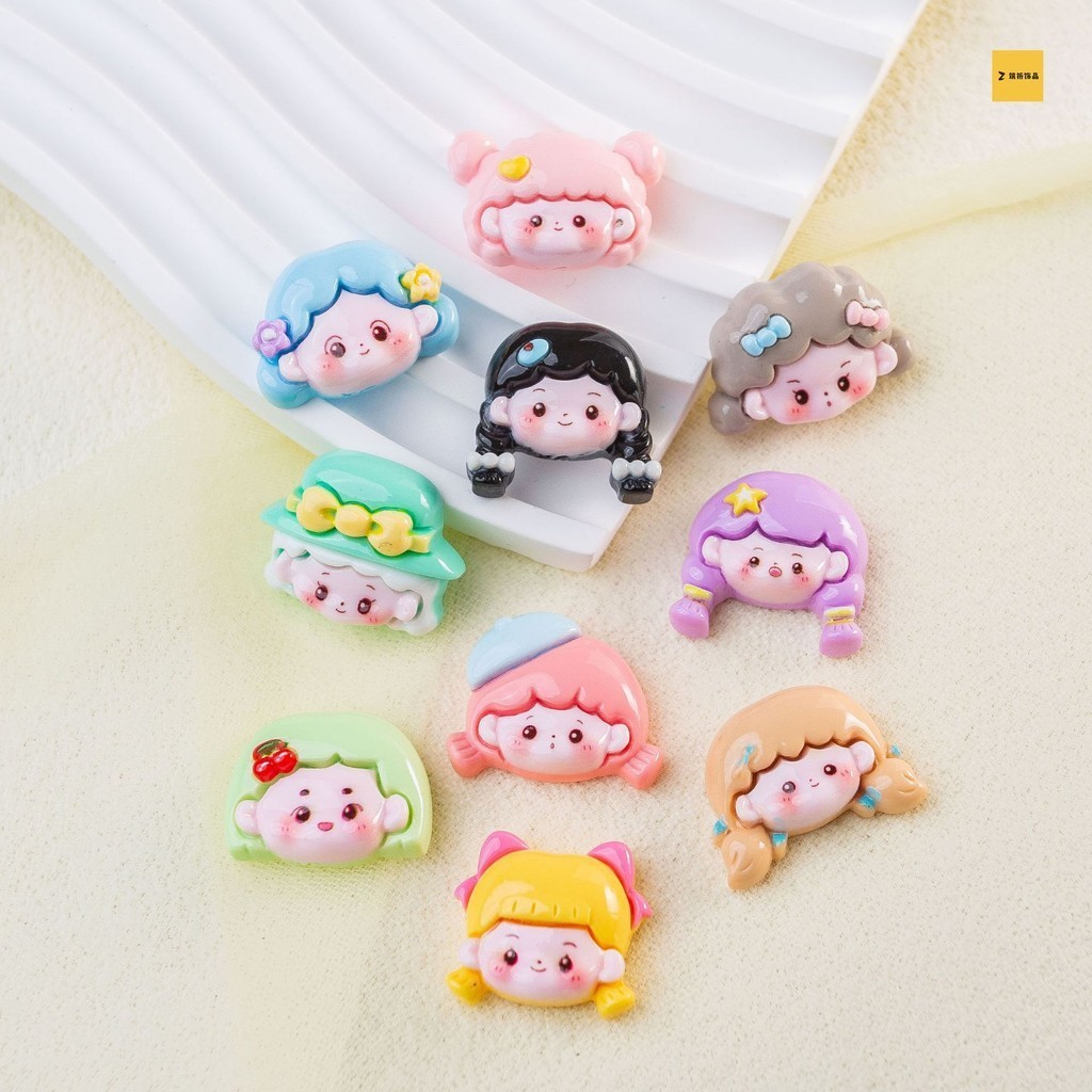 [3 #] กิ๊บติดผมเรซิ่น รูปการ์ตูนเด็กผู้หญิง แฮนด์เมด diy อุปกรณ์เสริม สําหรับรองเท้า
