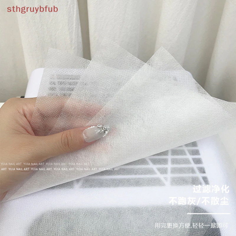 Sthb กระดาษกรองฝุ่น แบบเปลี่ยน สําหรับตกแต่งเล็บ 100 ชิ้น