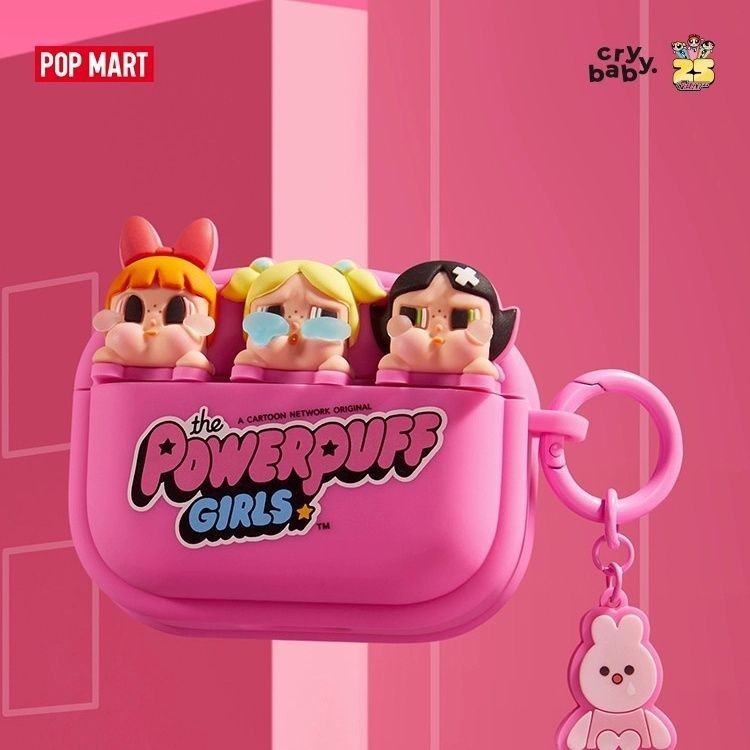 POPMART Crybaby X Powerpuff Girls Phone Glass Bottle หูฟัง รุ่น Mystery Box สินค้าใหม่ ของแท้ ยังไม่เปิด