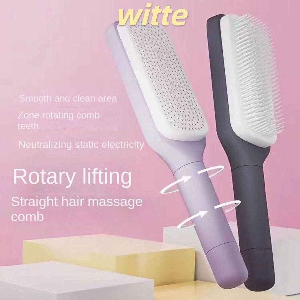 Witte แปรงหวีผม ป้องกันไฟฟ้าสถิตย์ ด้ามจับหมุนได้ สําหรับผู้หญิง