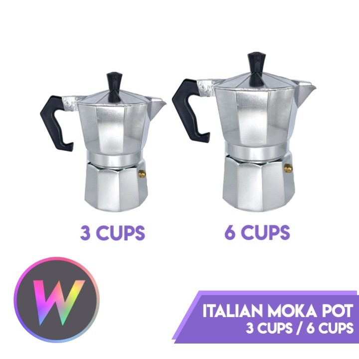 Klassica Italian Moka Pot 3ถ้วย6ถ้วยสำหรับเครื่องชงกาแฟเอสเพรสโซ่