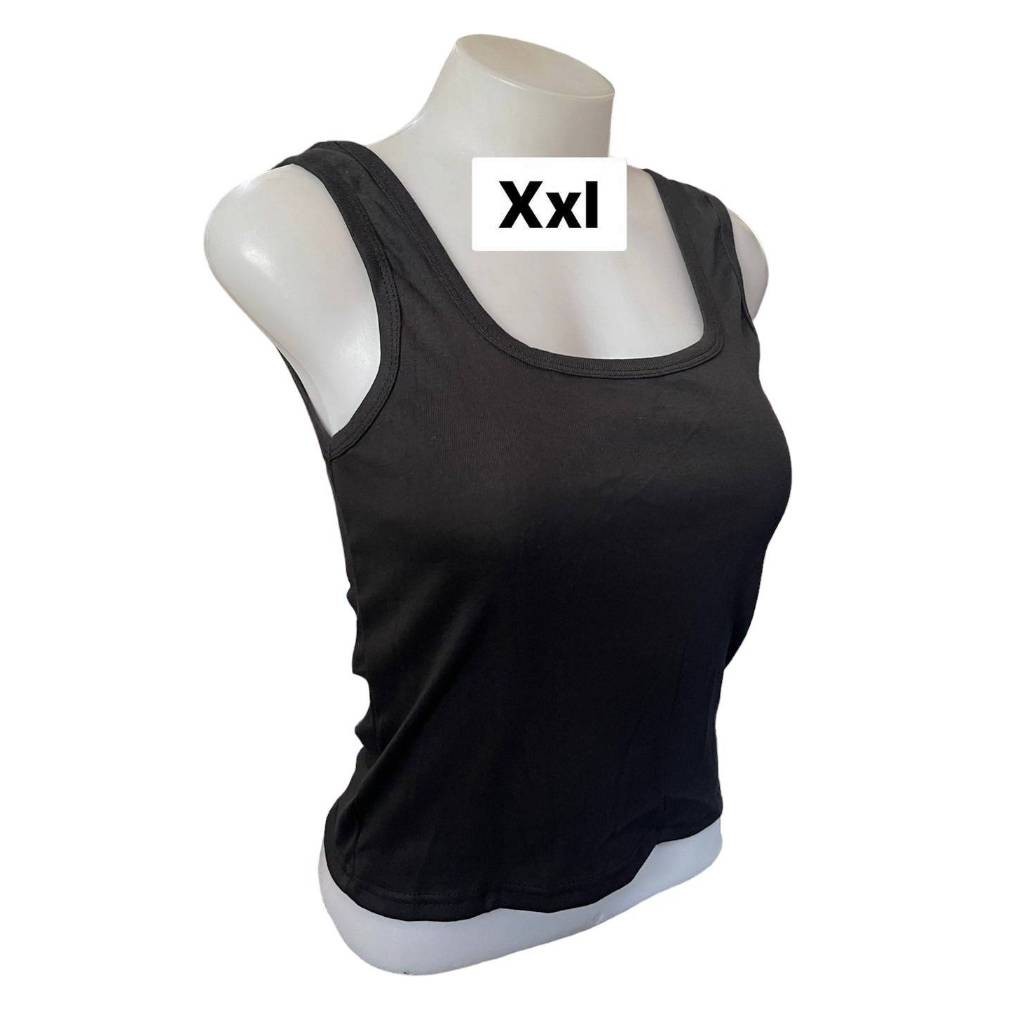 เสื้อกล้ามคอยูบิ๊กไซส์XL-XXL เอวลอย (ผ้าคอตตอน) สาวอวบ