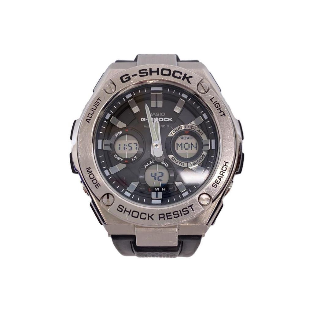Casio นาฬิกาข้อมือ G-Shock G-Steel Silver สีดํา ส่งตรงจากญี่ปุ่น มือสอง สําหรับผู้ชาย
