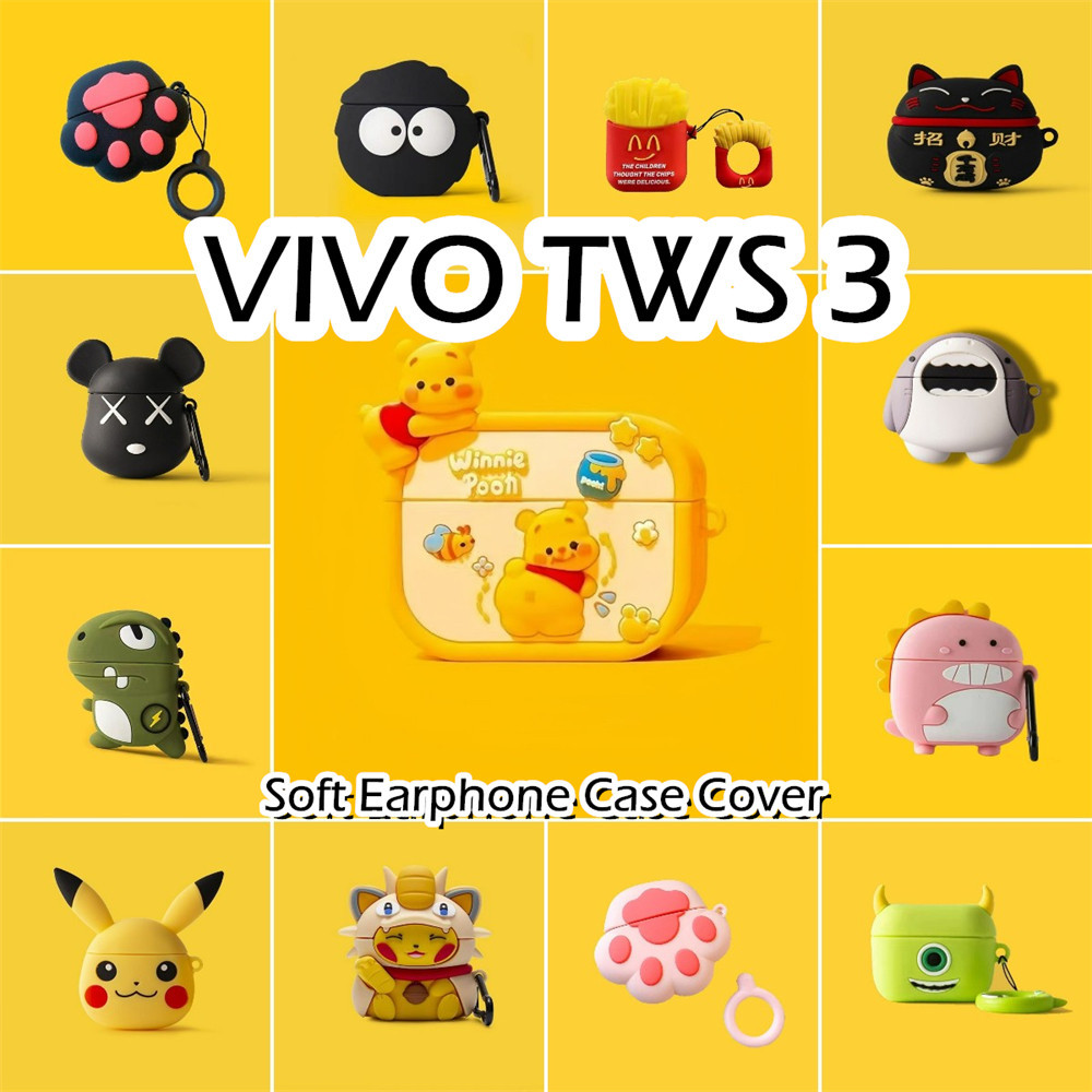 【imamura】นําไปใช้กับ VIVO TWS 3 เคส Case เคสหูฟัง การ์ตูนง่าย ซิลิโคนนุ่ม เคส เคสหูฟัง NO.2