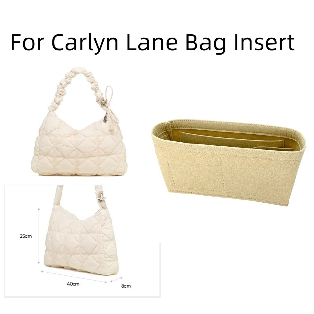 Bluana Carlyn Lane กระเป๋าผ้าสักหลาด อุปกรณ์เสริม สําหรับจัดระเบียบด้านในกระเป๋า CY001