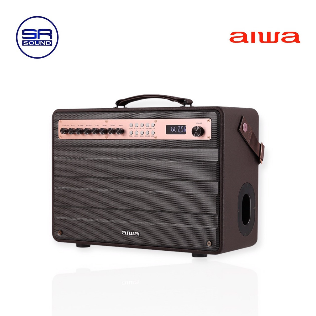 ไมค์ร้องเพลง ฟรีค่าส่งAIWA MI-X800 Enigma Alpha ลำโพงบลูทูธคาราโอเกะไมค์ลอย 2 ตัว+กระเป๋าใส่ตรงรุ่น