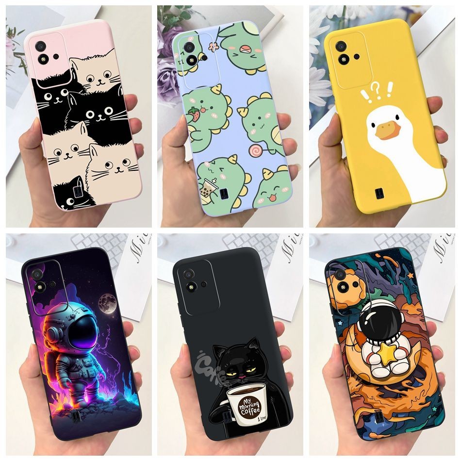 เคสโทรศัพท์มือถือ ซิลิโคนนุ่ม ลายการ์ตูนนักบินอวกาศ ไดโนเสาร์ แมวน่ารัก สําหรับ Realme Narzo N50i 50iPrime Narzo 50i Prime Narzo50i 4G