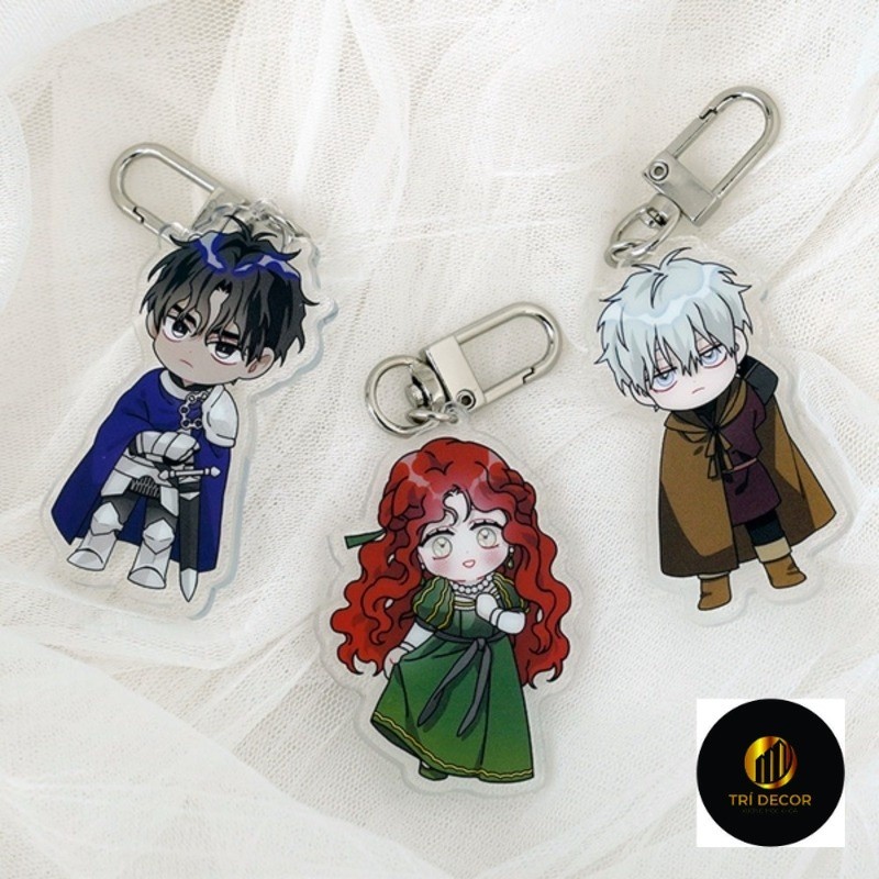 พวงกุญแจ UNDER THE OAK TREE พิมพ์ด้วยภาพ UNDER เงาของ THE OAK TREE manhwa อะนิเมะ chibi micha ในอะคร