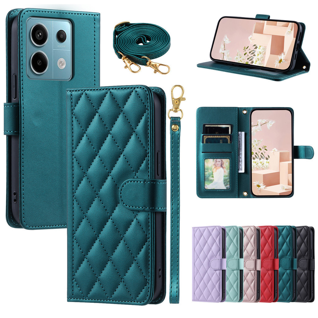 เคสออปโป้ case for OPPO A6 A6x 4G A6s A6c A6t Pro 5G เคสรีโน่ Reno 15F 15 Pro Max 14F 14 13F 13 12F 12 F เคสโทรศัพท์มือถือหนัง PU TPU นิ่ม ฝาพับ พร้อมช่องใส่บัตร และสายคล้อง หรูหรา Flip Cover Luxury PU Faux Leather Wallet With Card Slots Hand Strap QNGC
