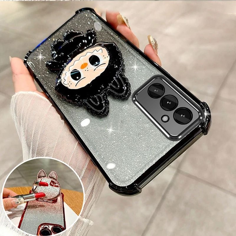 กันกระแทกcase สําหรับ Samsung A35 5G A55 5G Loubu วงเล็บหรูหราไฟฟ้าไล่ระดับสีแฟลชผงออกแบบใหม่เคสโทรศัพท์ SJSFDD09