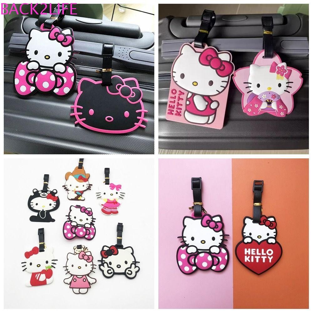 Back2life แท็กกระเป๋าการ์ตูน, Boarding Pass PVC เครื่องบินแท็กกระเป๋าเดินทาง, Fasion Kitty Cat Baggage ชื่อแท็กข้อมูลการ์ด Boarding Pass Tag หญิง