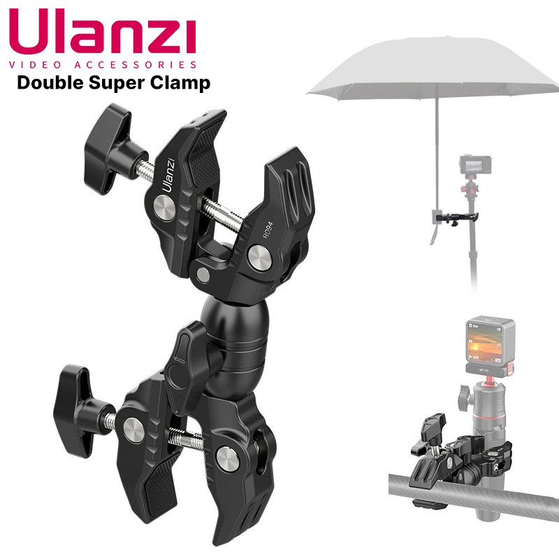 Ulanzi R096 Dual Head Super Clamp Articulating Magic Arm พร้อม Super Clamp Crab Plier คลิปอุปกรณ์ถ่า
