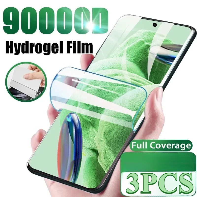 3 ชิ้น HD Soft Hydrogel ฟิล์มสําหรับ Redmi หมายเหตุ 11T 11SE 11S 11R 11E 11 10 10S 10T 9S 9T 9 8T 8 