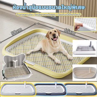 พร้อมส่ง🐶ห้องน้ำสุนัข 65*50*6.5cm ถาดฉี่สุนัข แบบมีเสา กระโถนในร่มแบบเรียบง่าย