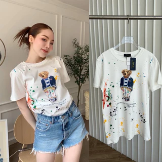 【ส่งจากไทย】เสื้อยืดแฟชั่นสตรี คอกลม🌈🐻•เสื้อยืดน้องหมี สุดฮิต•🐻