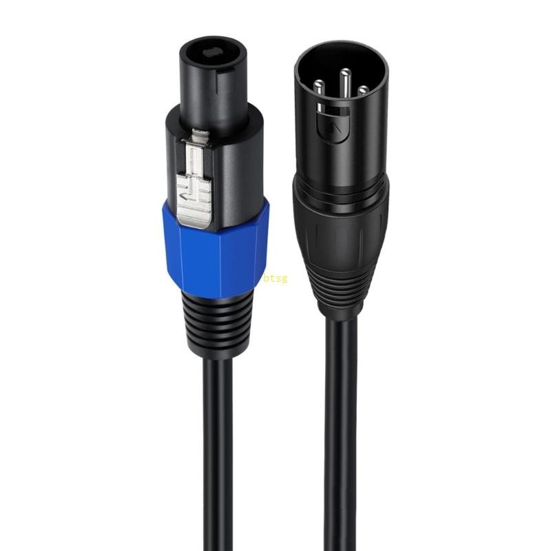 Bt Speakon to XLR Male Cable Speakon Plug Male to XLR Male Extension Cable with Twist Lock for Studio Microphone