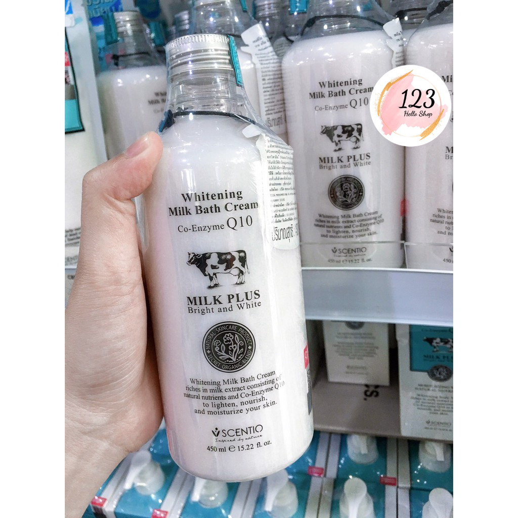 Beauty Buffet Scentio Milk Plus Whitening Milk Bath Cream ครีมอาบน้ำนม 450 มล. ✨