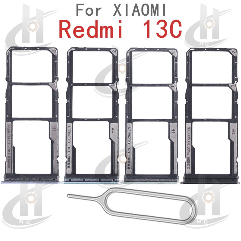 สําหรับ Xiaomi Redmi 13C ซิมการ์ดถาดผู้ถือช่องเสียบการ์ด Reader SD Slot อะแดปเตอร์อะไหล่
