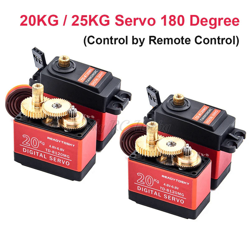 KS 20กก.TD8120MG/25กก.TD8325MG มอเตอร์แรงบิดสูง Servo ดิจิตอล180องศา Servo ใช้พร้อมรีโมทคอนโทรลสำหรั