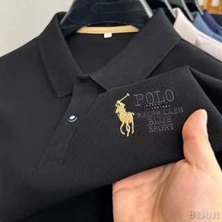 ผู้ชายปักแขนสั้นผ้าฝ้ายสลิมฟิตธุรกิจปกต้านเชื้อแบคทีเรียต่อต…