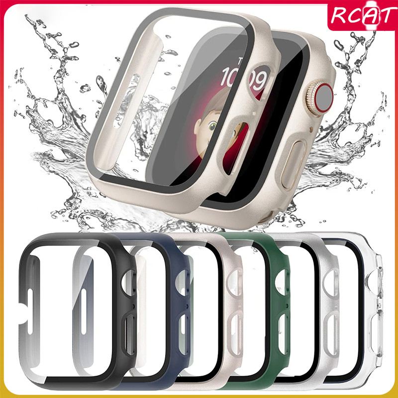 เคสพีซีกระจกนิรภัยสำหรับ for IWatch Ultra 3 2 SE 3 2  Apple Watch Series 11 10 9 8 7 49 45 41 46 44 42 38 มม.